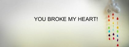 You Broke My Heart Facebook Covers